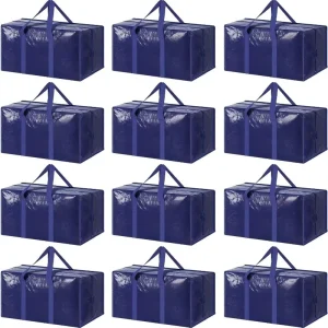 12 Pack Extra Heavy - Duty Large Storage -& Moving Bags