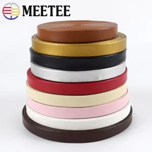 Meetee 10M 5-30mm PU Leather  Ribbon Soft Jewelry  DIY Bracelet