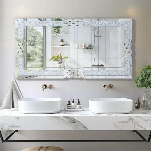 Large Crush Diamond Full Body Wall Mirror