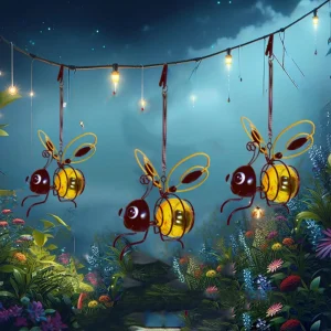 LED Hanging Flying Animals  Solar Powered  Waterproof Yard  Porch Garden Decoration