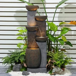 51.4" H Outdoor Garden Water Fountain 5tier place anywhere